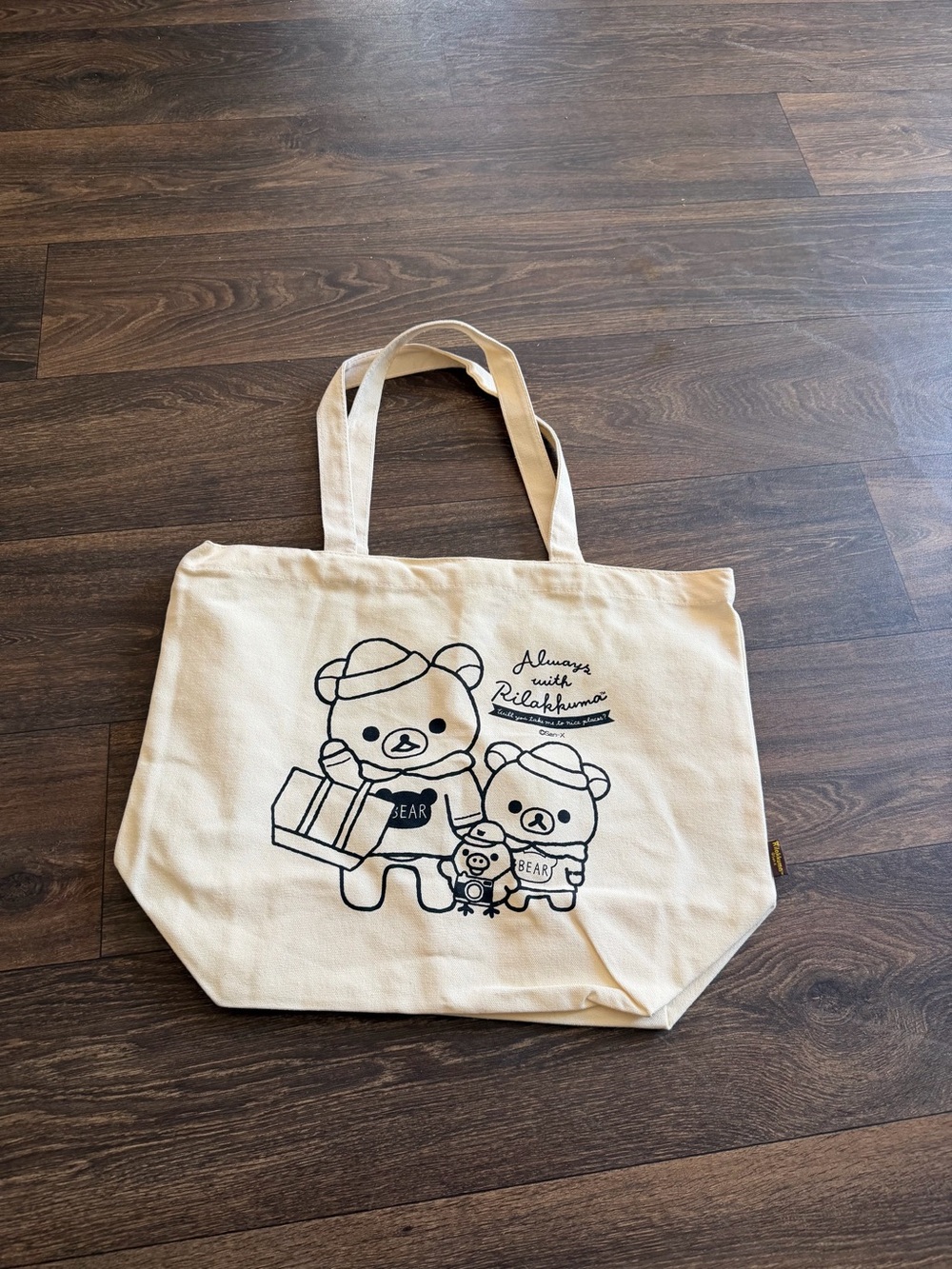 Rilakkuma Cream Canvas Tote Bag
